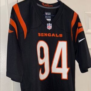Nike Black and Orange Bengals Jersey